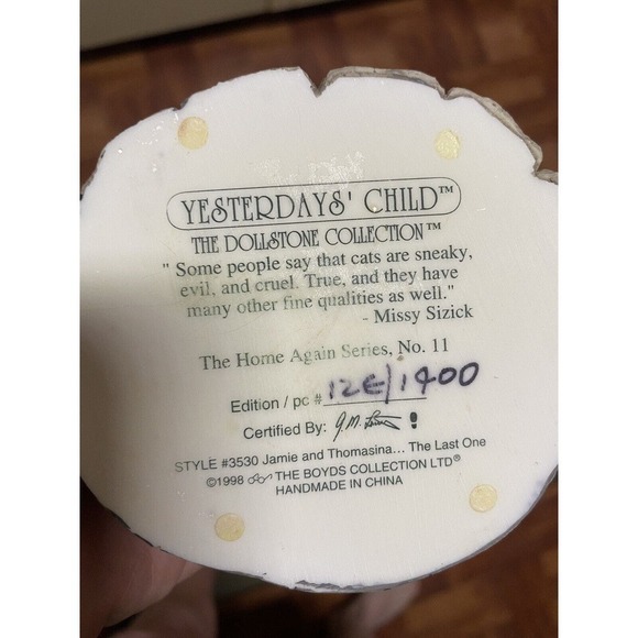 Yesterdays Child Dollstone Collection 3PC Lot #35002 1st edition - #3530 #35009 - Picture 4 of 4